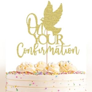 AHAORAY "On Your Confirmation" Cake Topper NEW